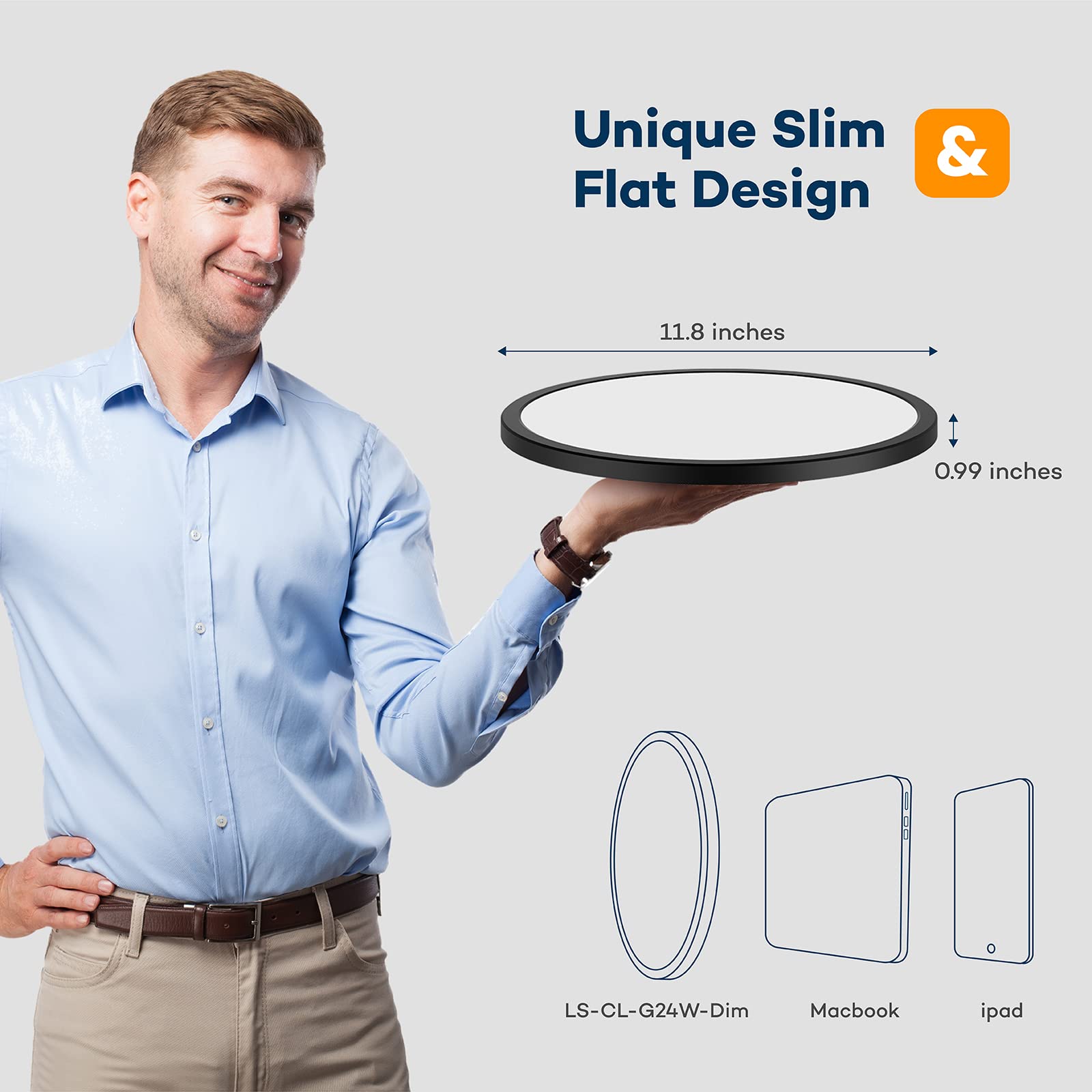 BLNAN energy-saving LED ceiling light reduces electricity usage.