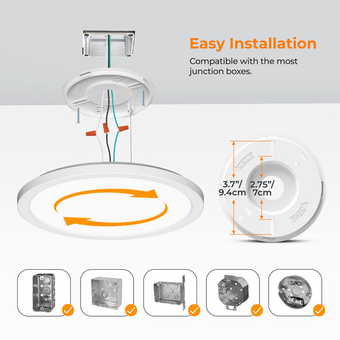 BLNAN kitchen-porch-stairwell application provides bright, safe illumination.