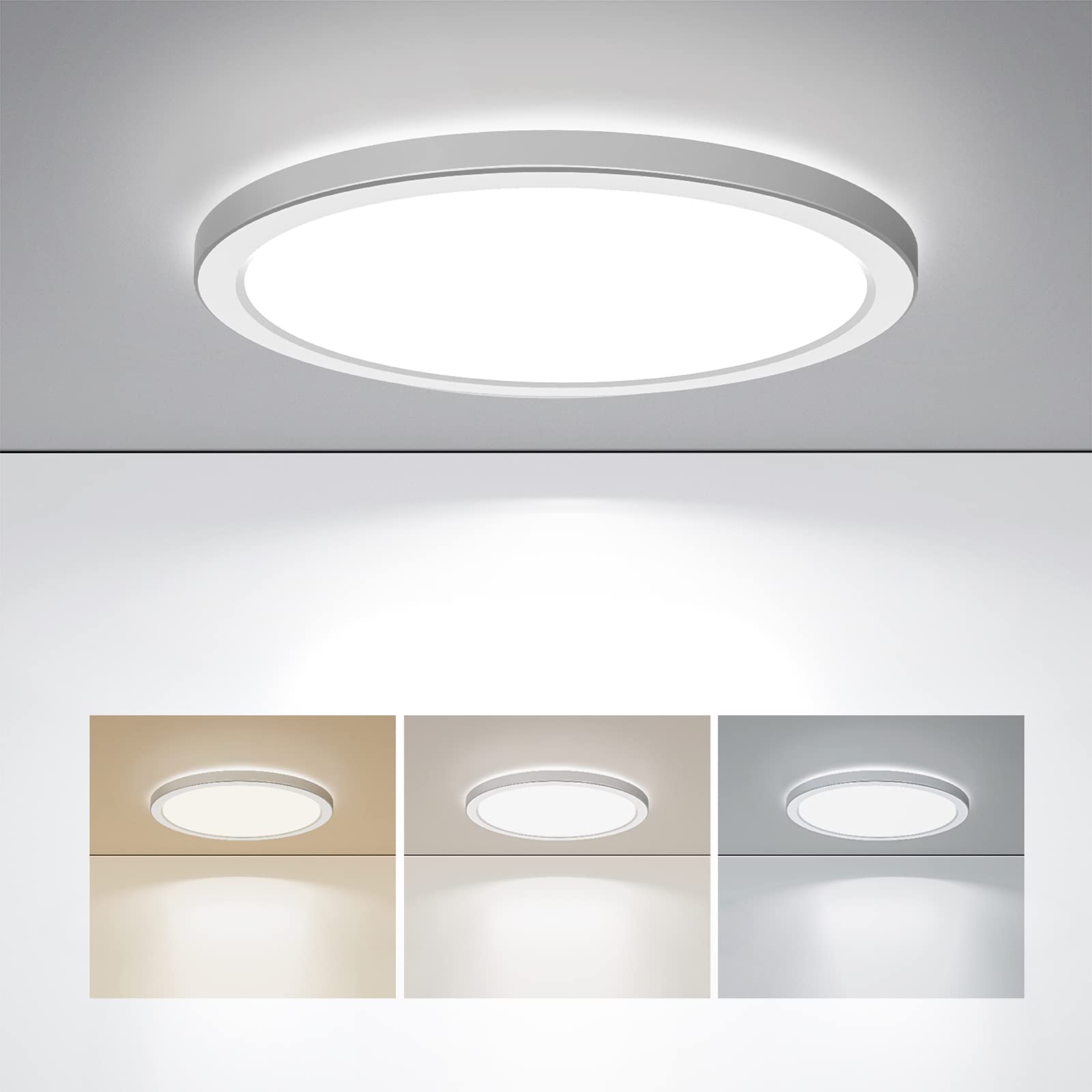 BLNAN LED flush-mount 9in round light for a clean ceiling look in small spaces.