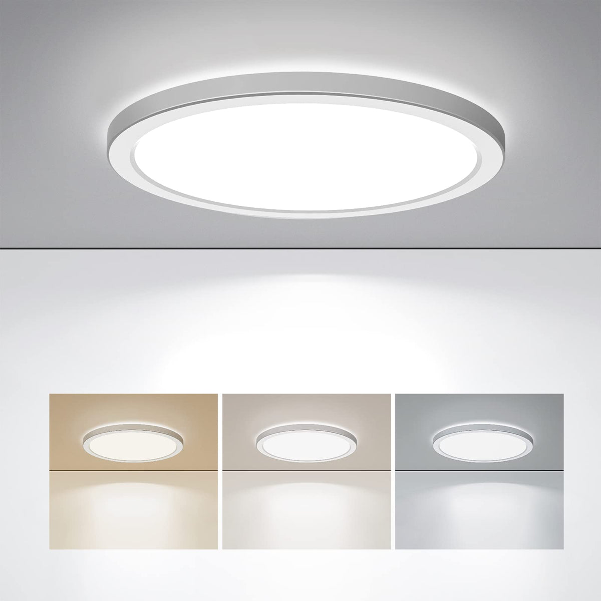 BLNAN LED flush-mount 9in round light for a clean ceiling look in small spaces.