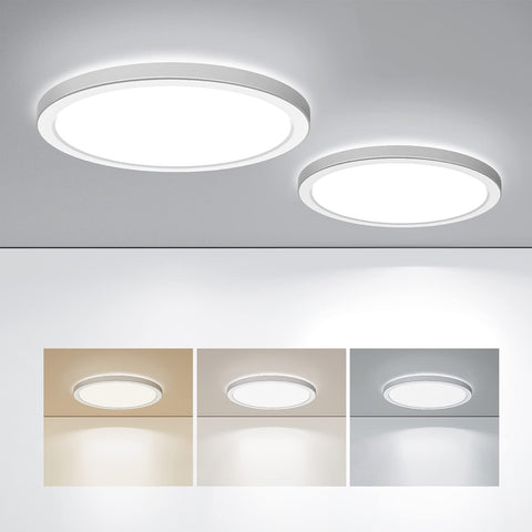 BLNAN LED flush mount 9-inch ceiling light provides minimalist illumination for kitchens.