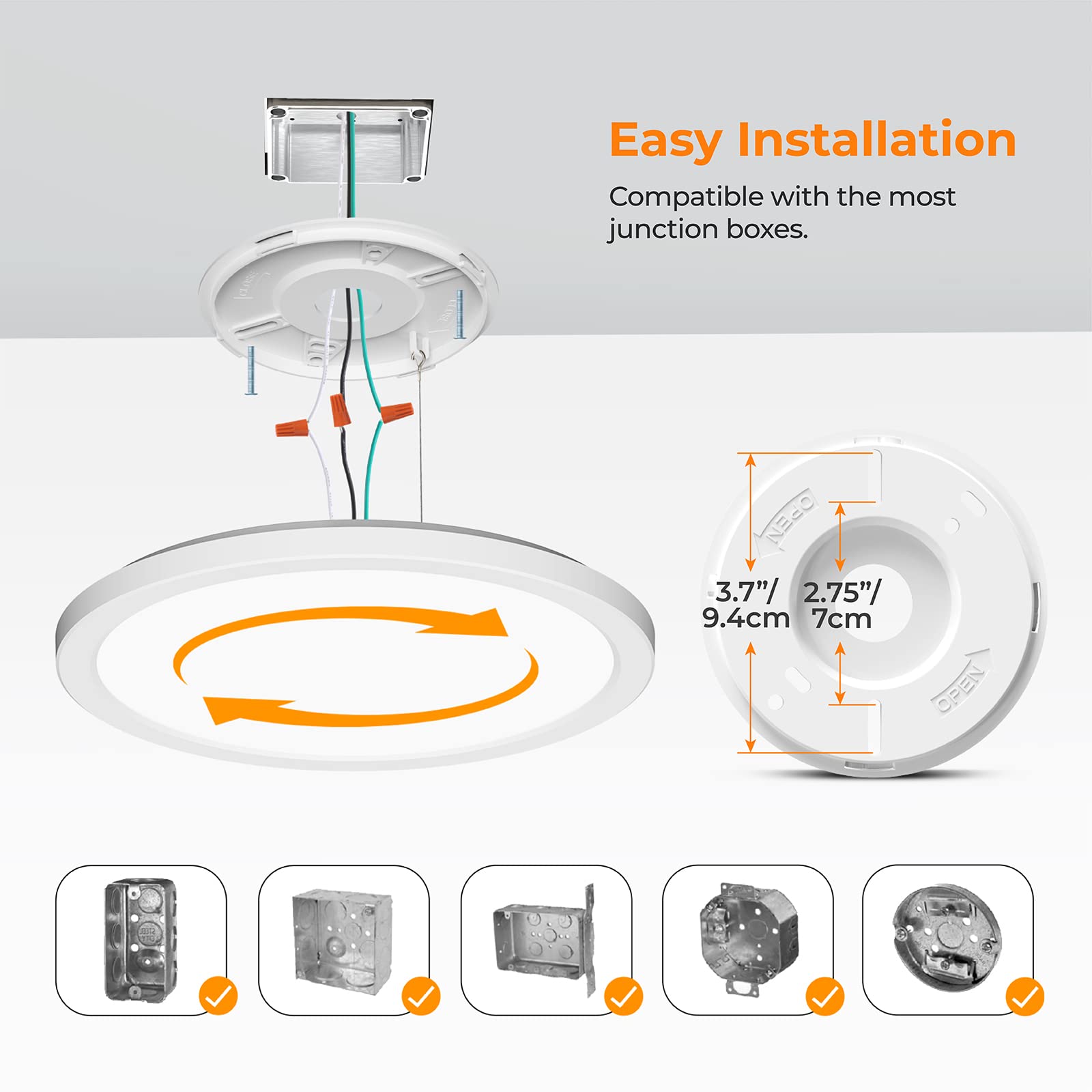 BLNAN no flicker circuit design ensures steady, comfortable illumination.