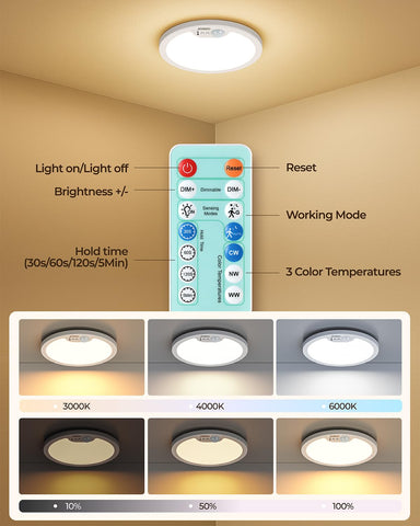 BLNAN rechargeable battery-powered light lasts weeks in motion mode after full charge.