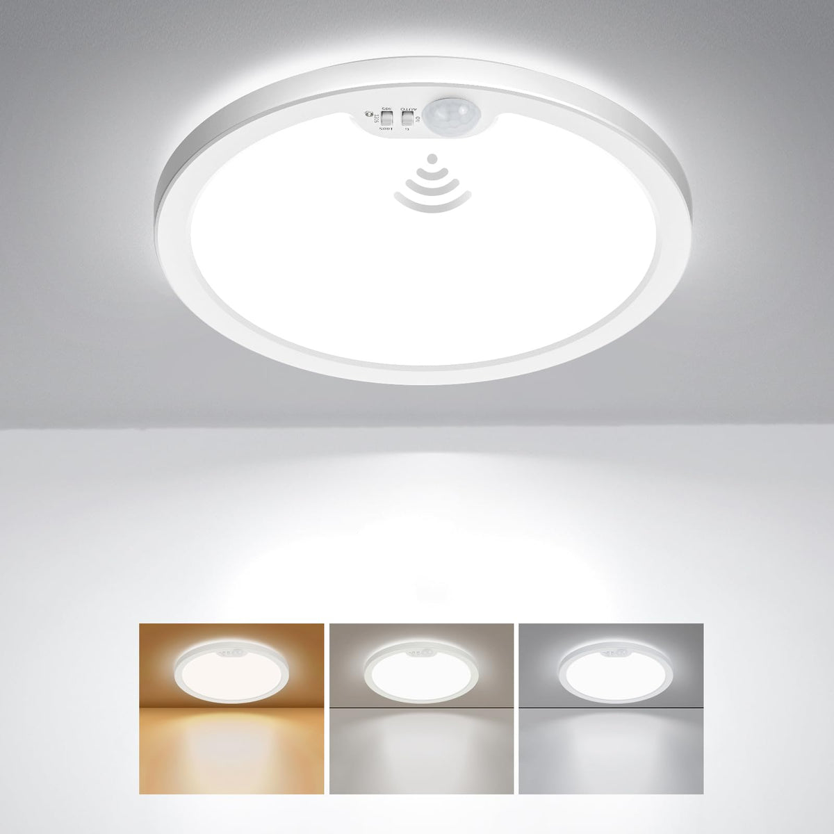 BLNAN motion sensor ceiling light front view with even hall light