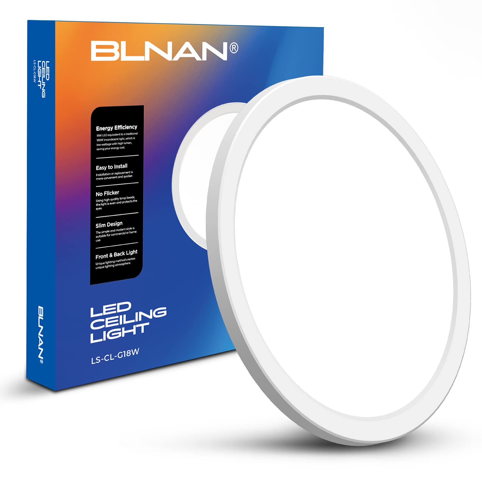 BLNAN no-bulbs-to-replace benefit saves maintenance with enduring LED life.