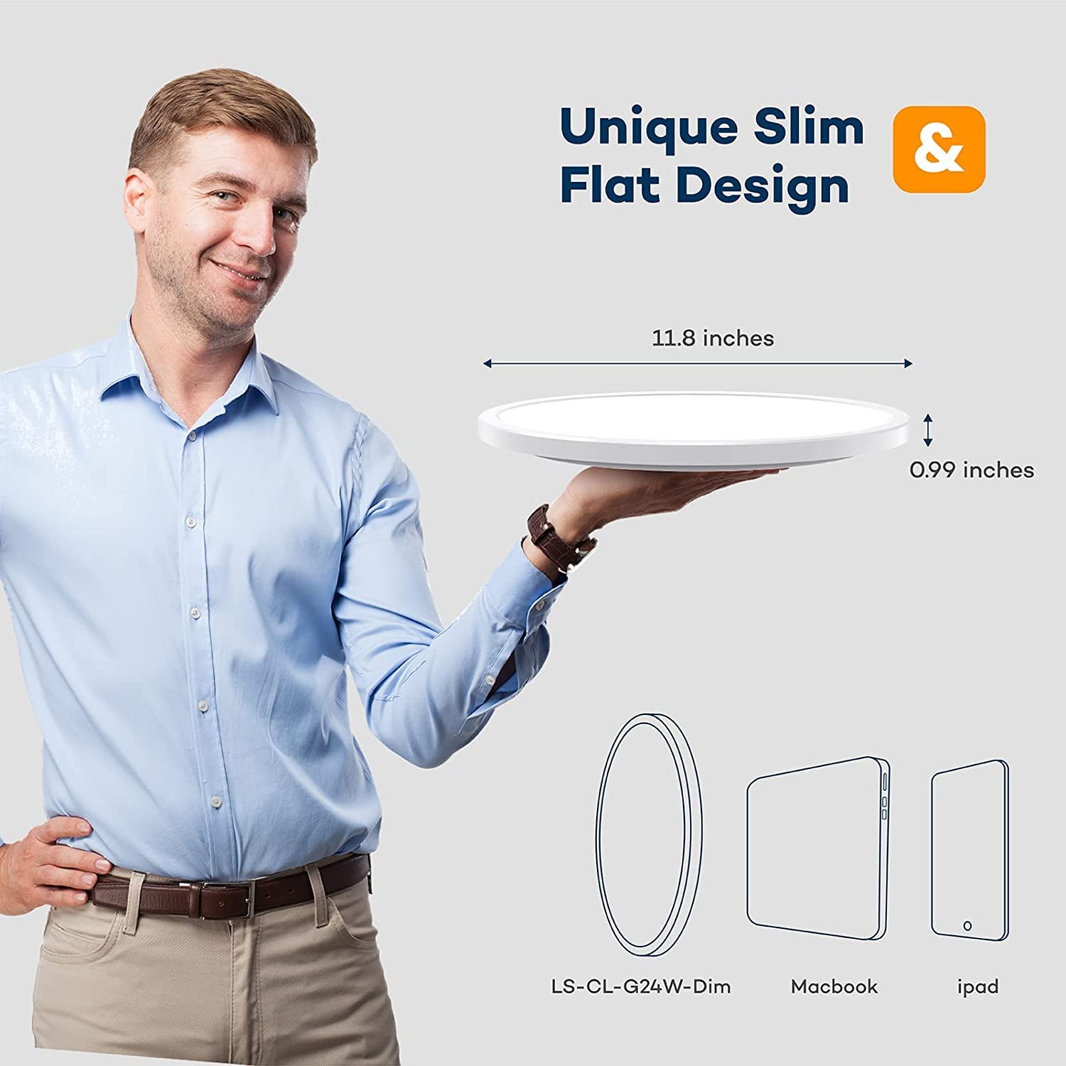BLNAN remote-control ceiling light installation is quick and clean.