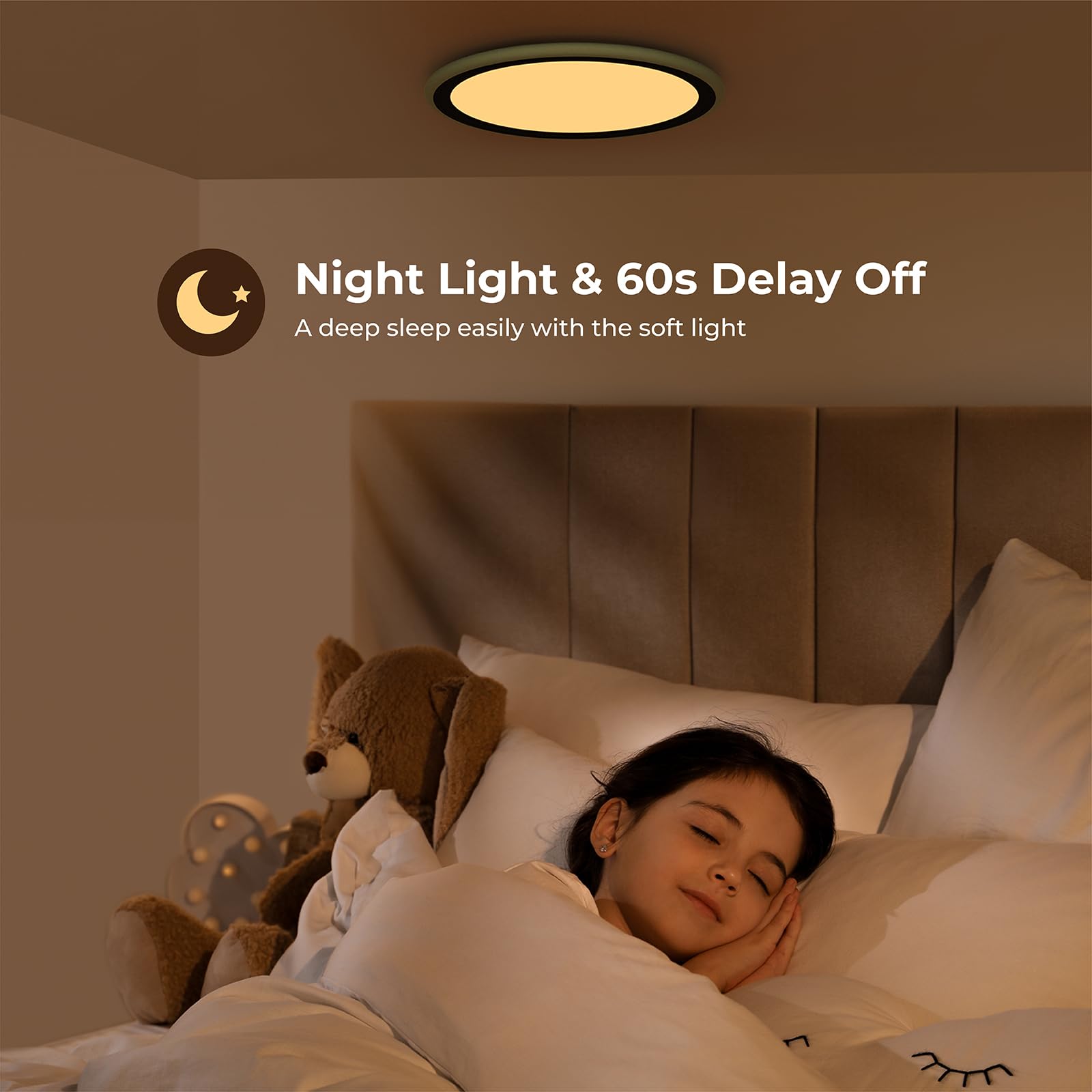 BLNAN seven RGB colors create dynamic room ambiance.