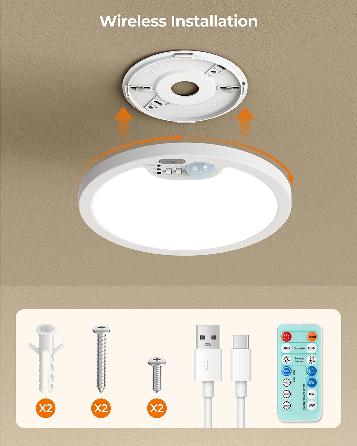 BLNAN ultra-slim flush-mount light fits tight ceilings and dark corners.