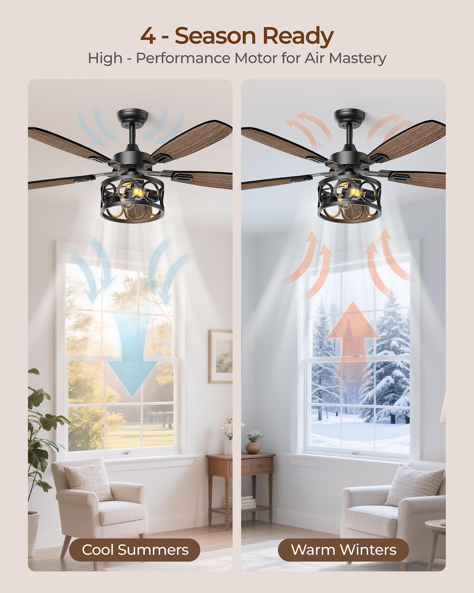 BLNAN vintage iron cage design adds farmhouse charm in any room.