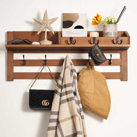 Blossome entryway organizer holds coats and bags for tidy daily use.