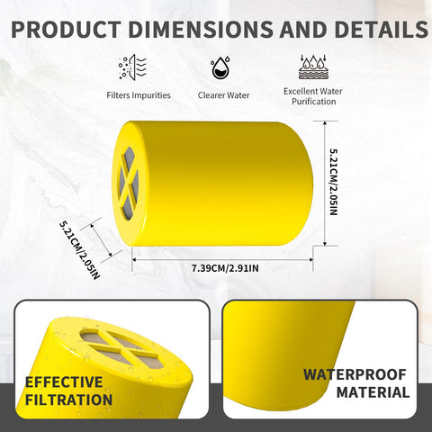 BLOTMS KDF media filtration detail reduces chlorine for clearer water.