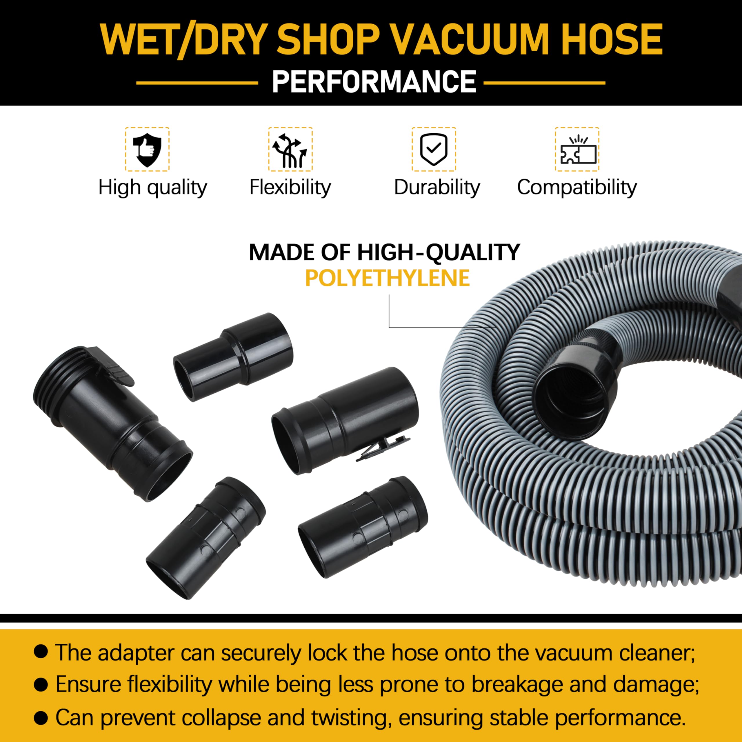 Blrkaui vacuum hose kit ready to install