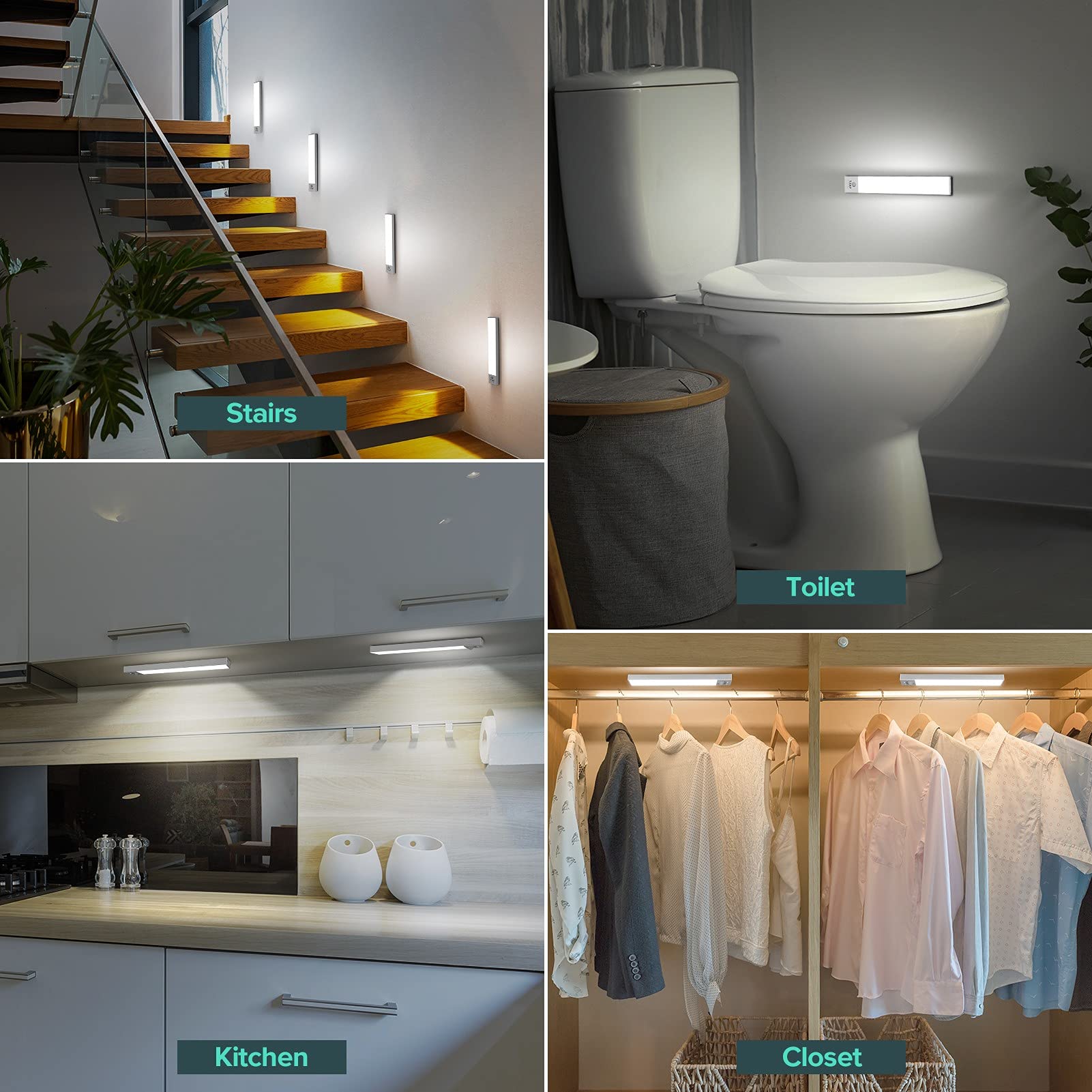 BLS 36 LED closet light 3-pack for multiple rooms.