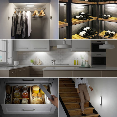 BLS 36 LED closet light cordless mount sticks securely to metal.
