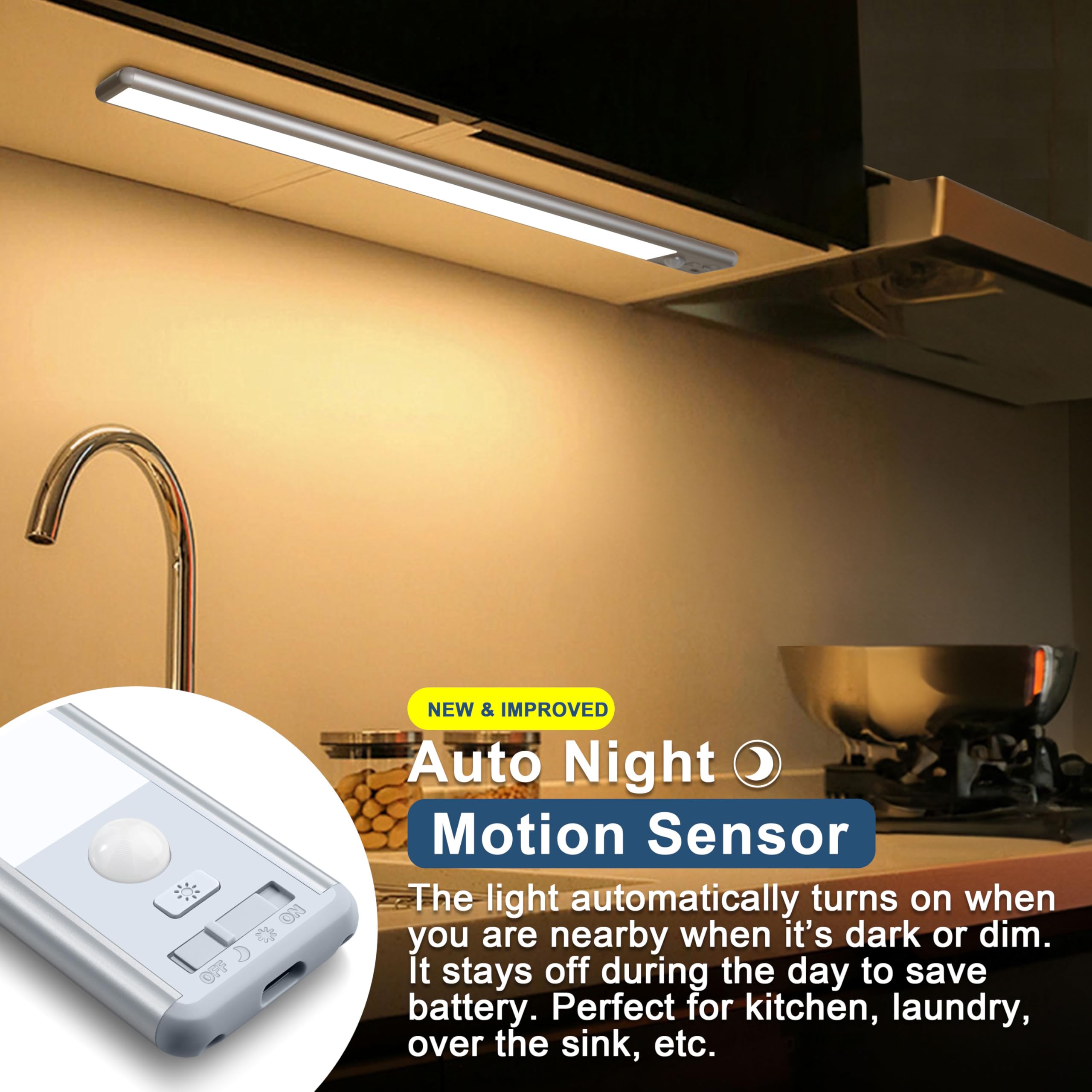 BLS 40-LED closet light with dimmable brightness for task lighting.
