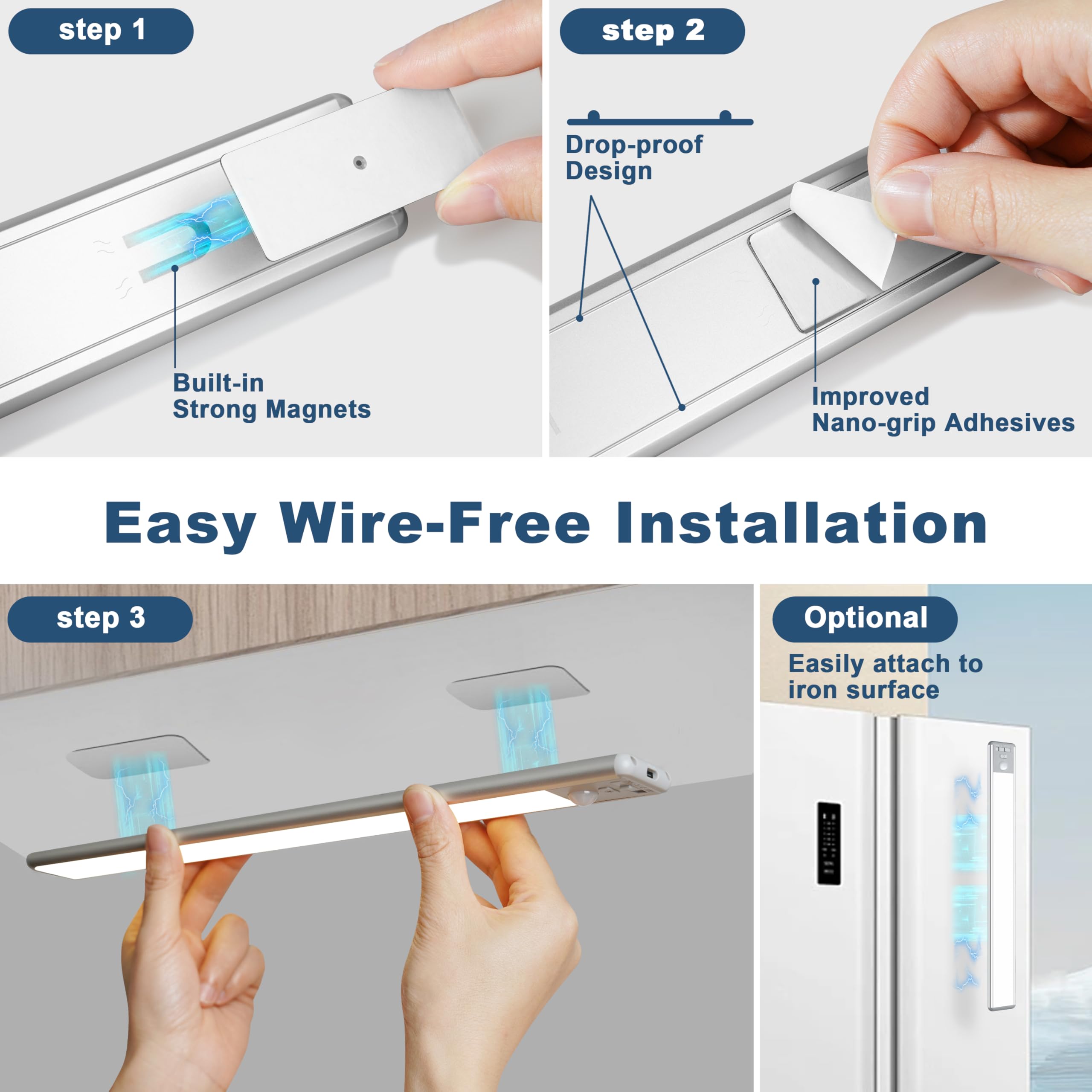 BLS always-on mode provides continuous light for long tasks.