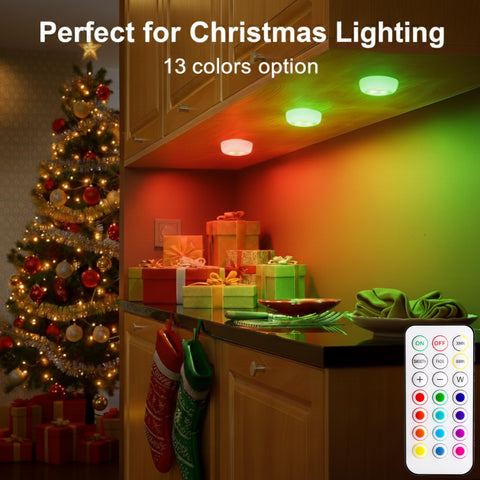 BLS puck light demonstrates dimmable brightness and color options for ambiance.
