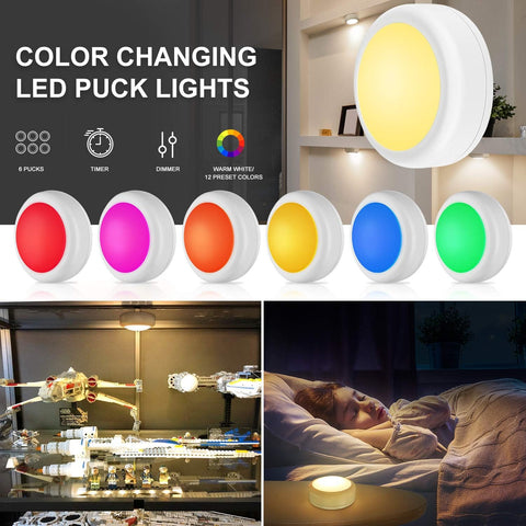 BLS puck light responds to touch for quick on/off in nighttime use.