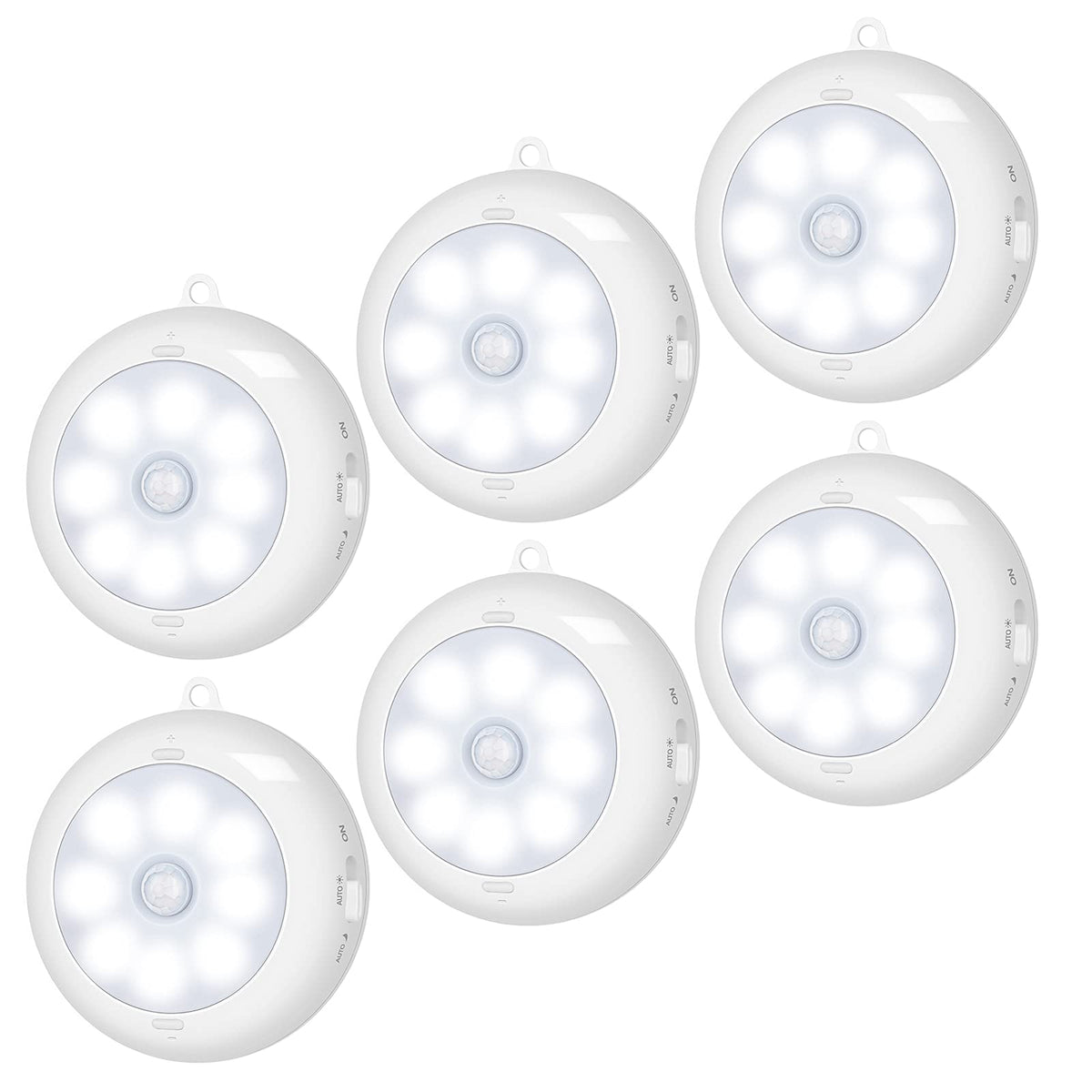 BLS motion sensor light indoor closet with battery power for quick, cordless illumination