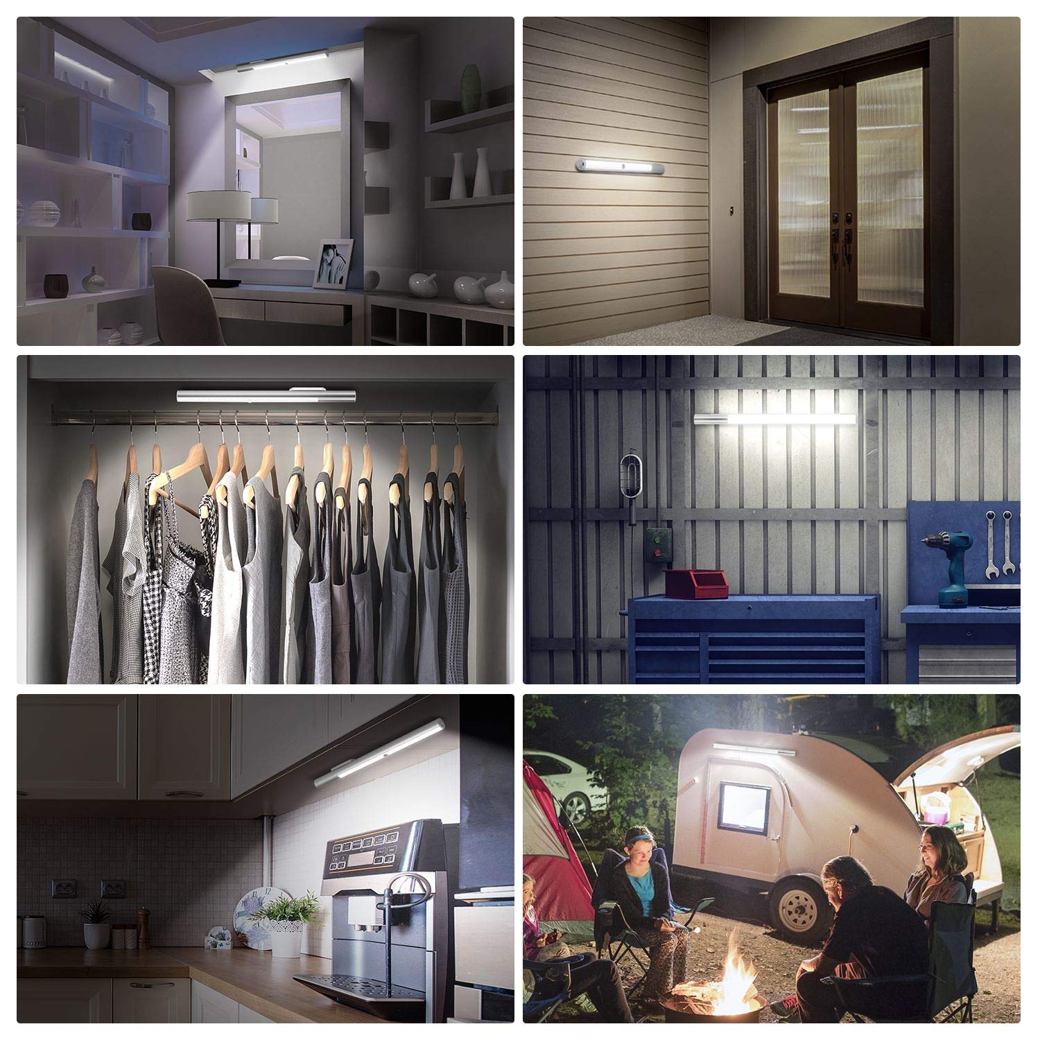 BLS two-pack provides consistent lighting across two spaces like kitchen and wardrobe.