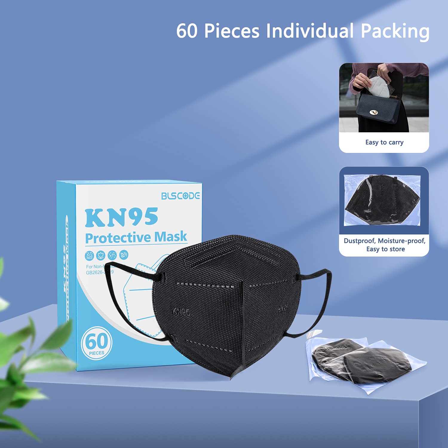 BLScode KN95 breathable materials for comfortable wear