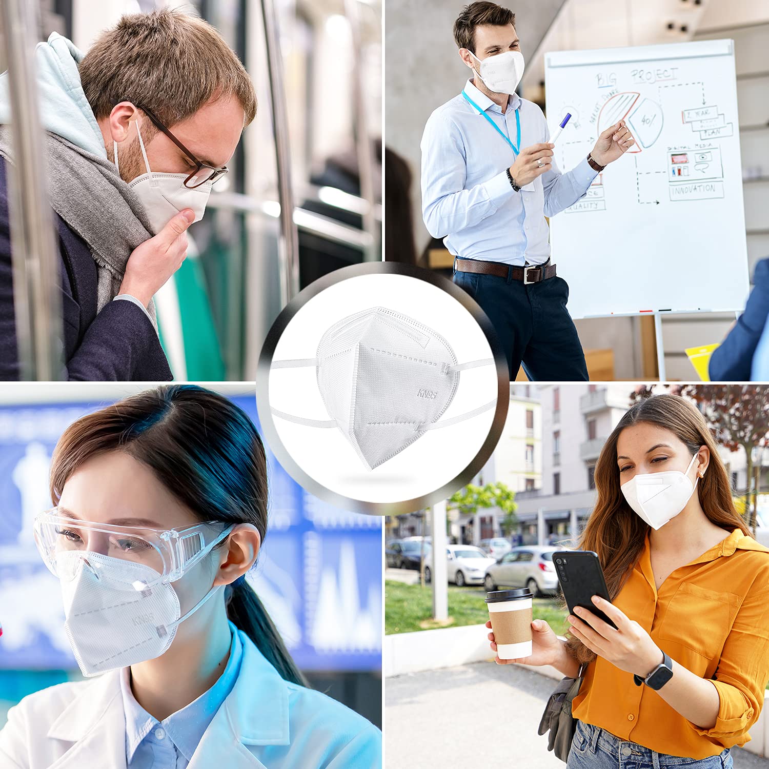BLScode KN95 mask includes inner skin-friendly layer to help stay dry