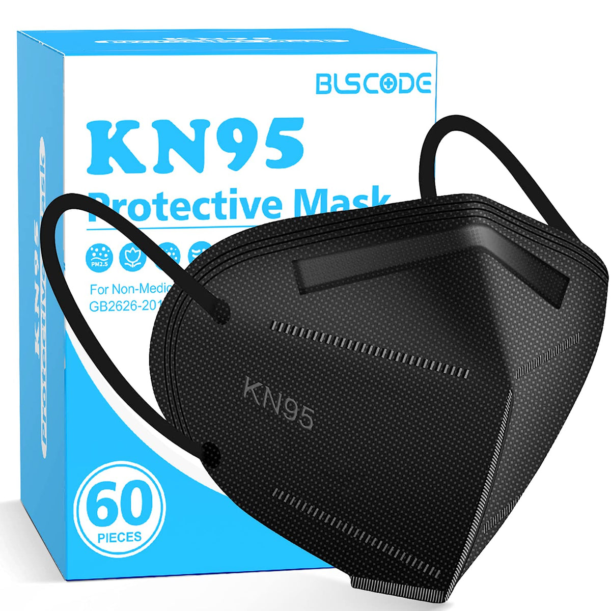 BLScode KN95 mask with 60-pack box for daily protection