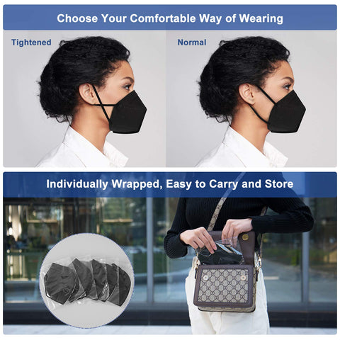 BLScode KN95 foldable design fits easily in bags or pockets