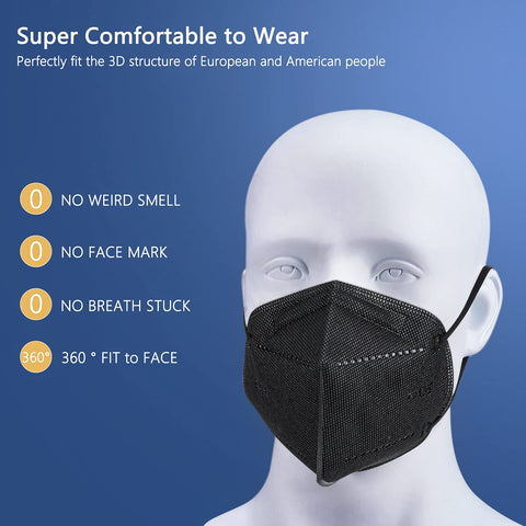 BLScode KN95 skin-friendly inner layer wicks moisture