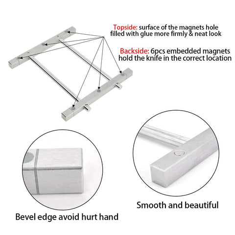BLSGBUIDING magnetic grip feet securely hold the knives during tightening
