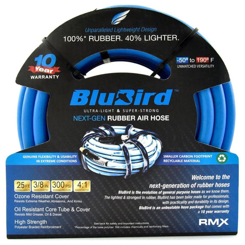 BLUBIRD BB3825 lightweight rubber air hose for easy handling in busy workshops.