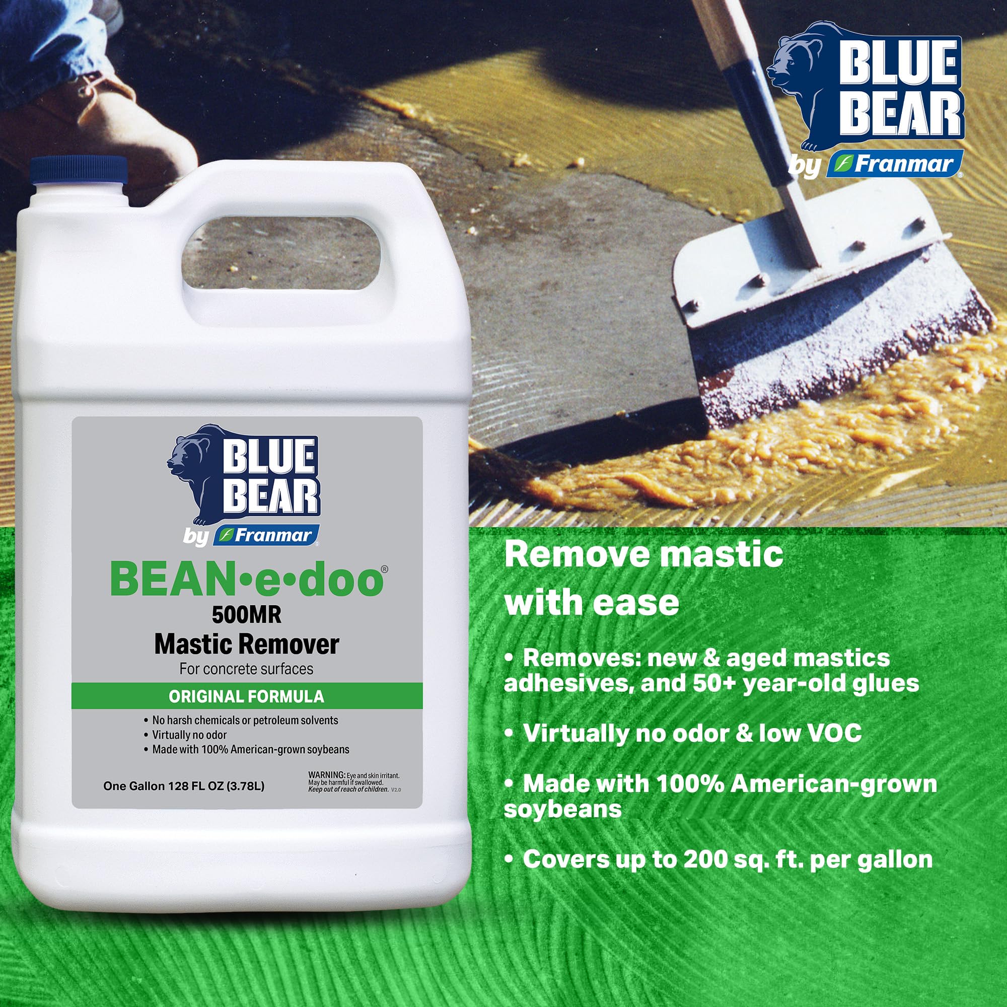 Blue Bear 500MR provides broad coverage per gallon.
