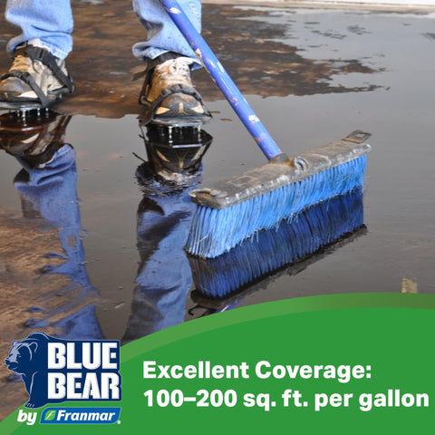 Blue Bear 500MR Mastic Remover applied to a concrete surface.