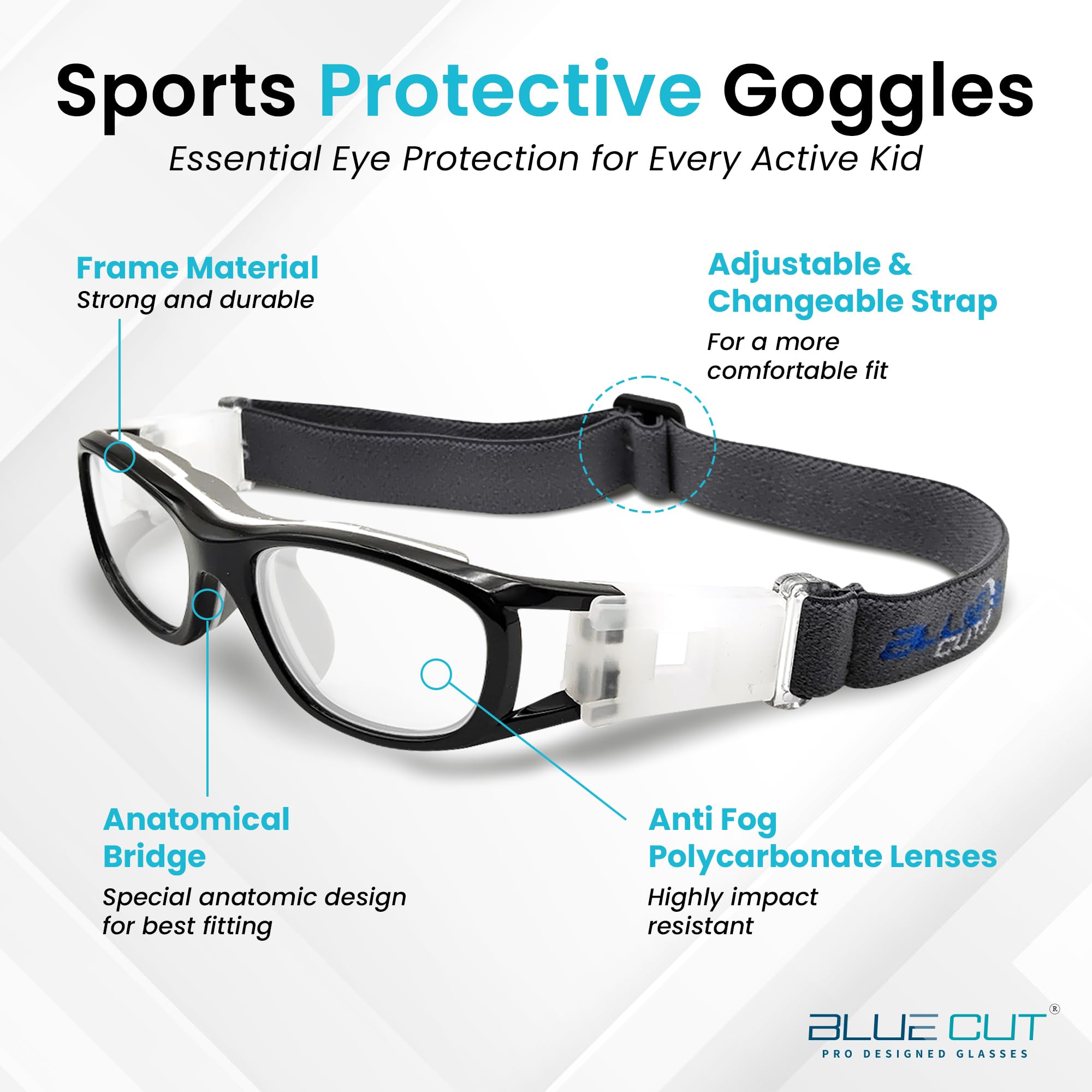 Blue Cut Goggles Case – included protective case keeps goggles safe off the field.