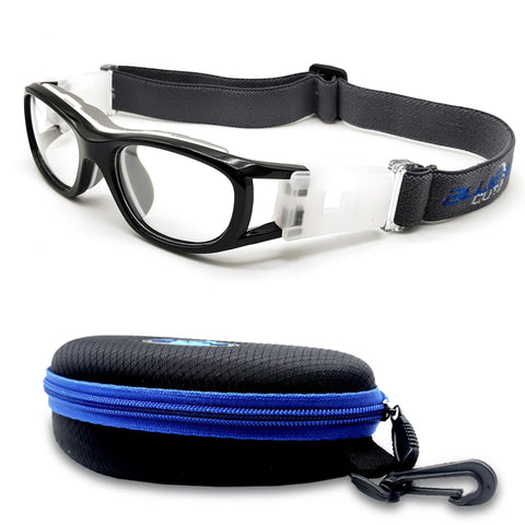 Blue Cut Kids Safety Goggles – front view with clear field of vision for outdoor play.