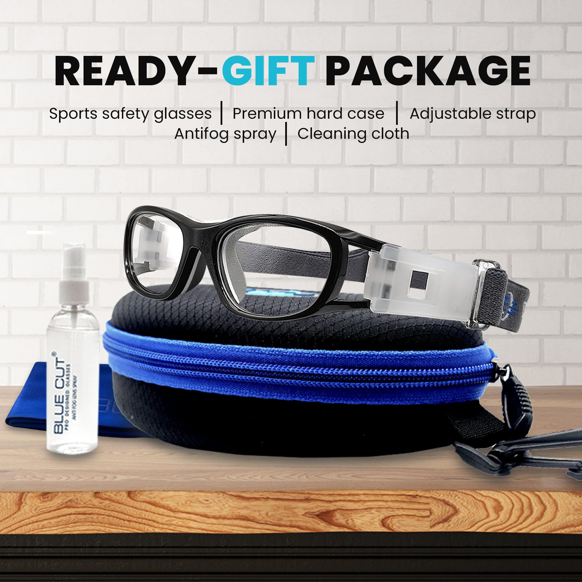 Blue Cut Goggles – compact size 118x55x32 mm for easy transport.