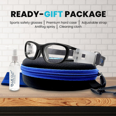 Blue Cut Goggles – compact size 118x55x32 mm for easy transport.