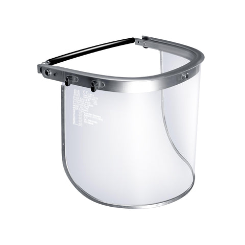 Blue Eagle aluminum face shield adapter for cap-style hats with secure mounting.