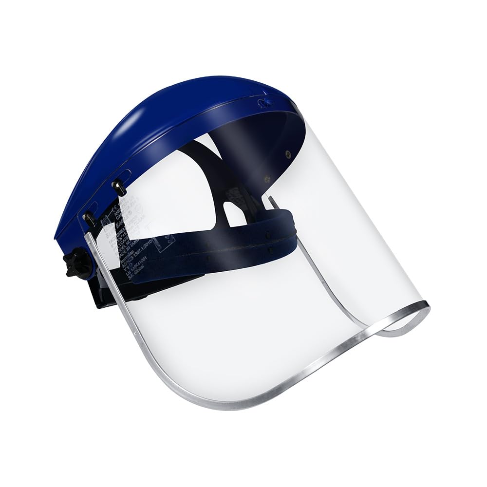 Blue Eagle face shield clear visor delivers crystal-clear visibility for detailed work