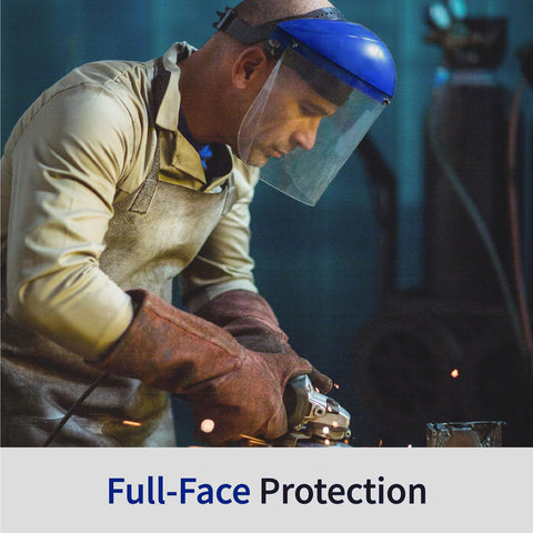 Blue Eagle face shield pack includes visor and accessories for ready-to-use protection