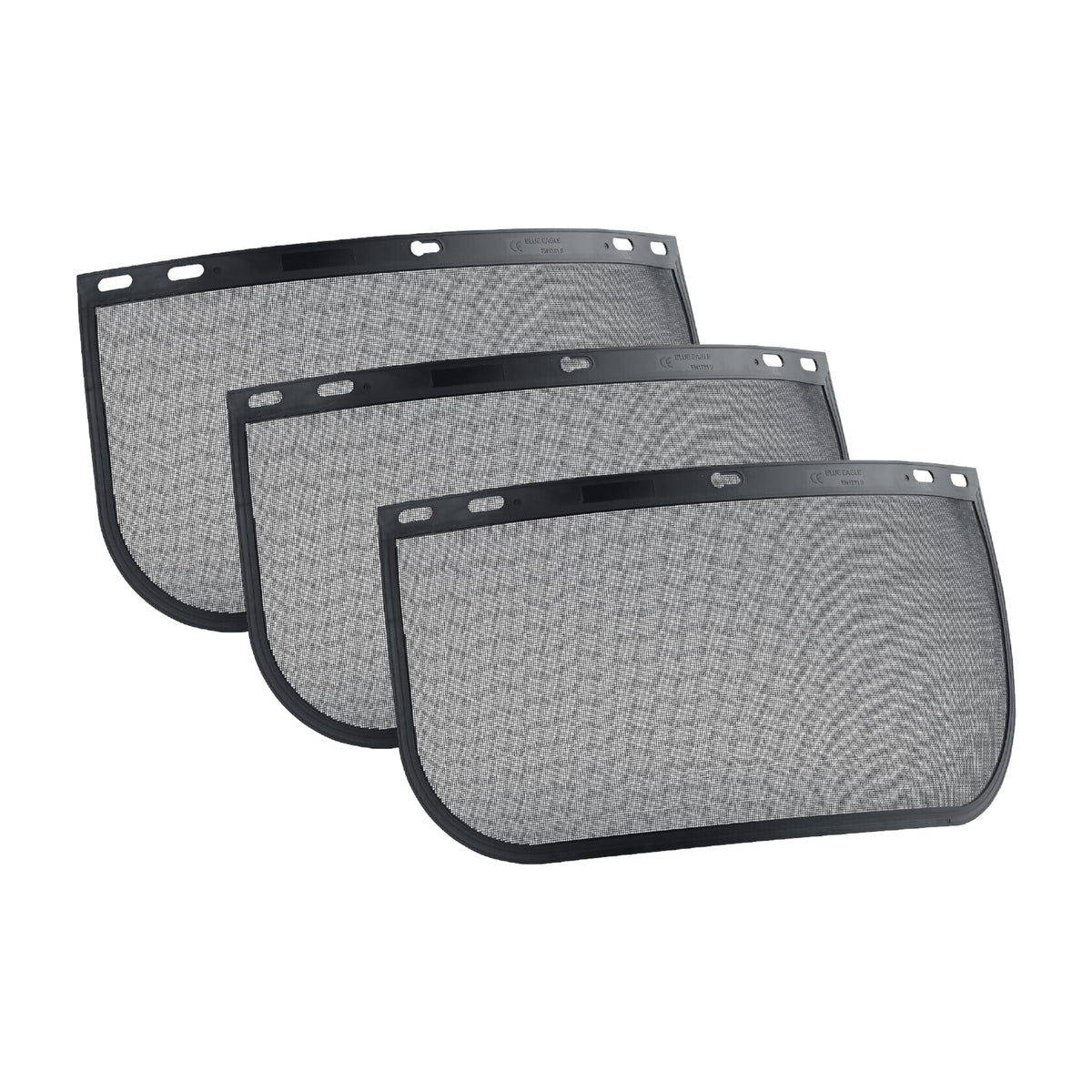 Blue Eagle faceshield replacement visors front view showing coverage and fit for woodcutting tasks