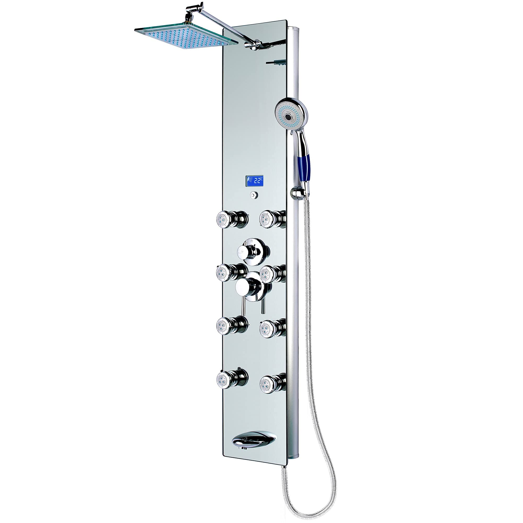 Blue Ocean SPA392M rainfall shower head close-up for immersive showers