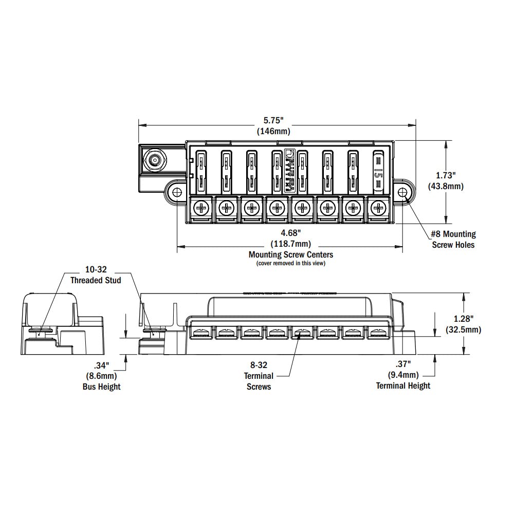 Blue Sea Systems 5046 ST delivers eight-circuit protection for marine setups up to 30A per circuit.