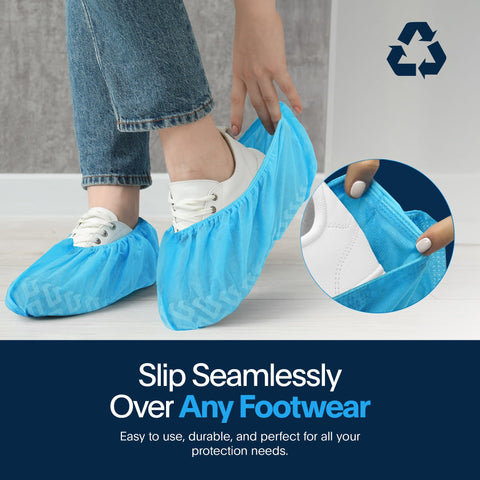 Blue Shoe Guys boot covers suit professionals across painting, real estate, and maintenance.