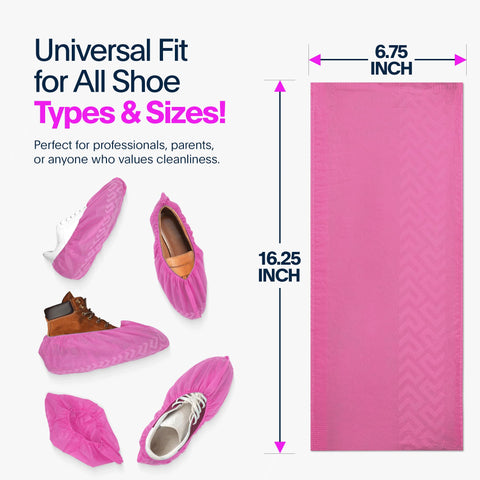blue shoe guys large-size booties fit most shoes from size 6 to 14, including many work boots.