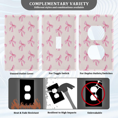 Blueangle Pink Bow wall plate installation shot for quick, secure mounting