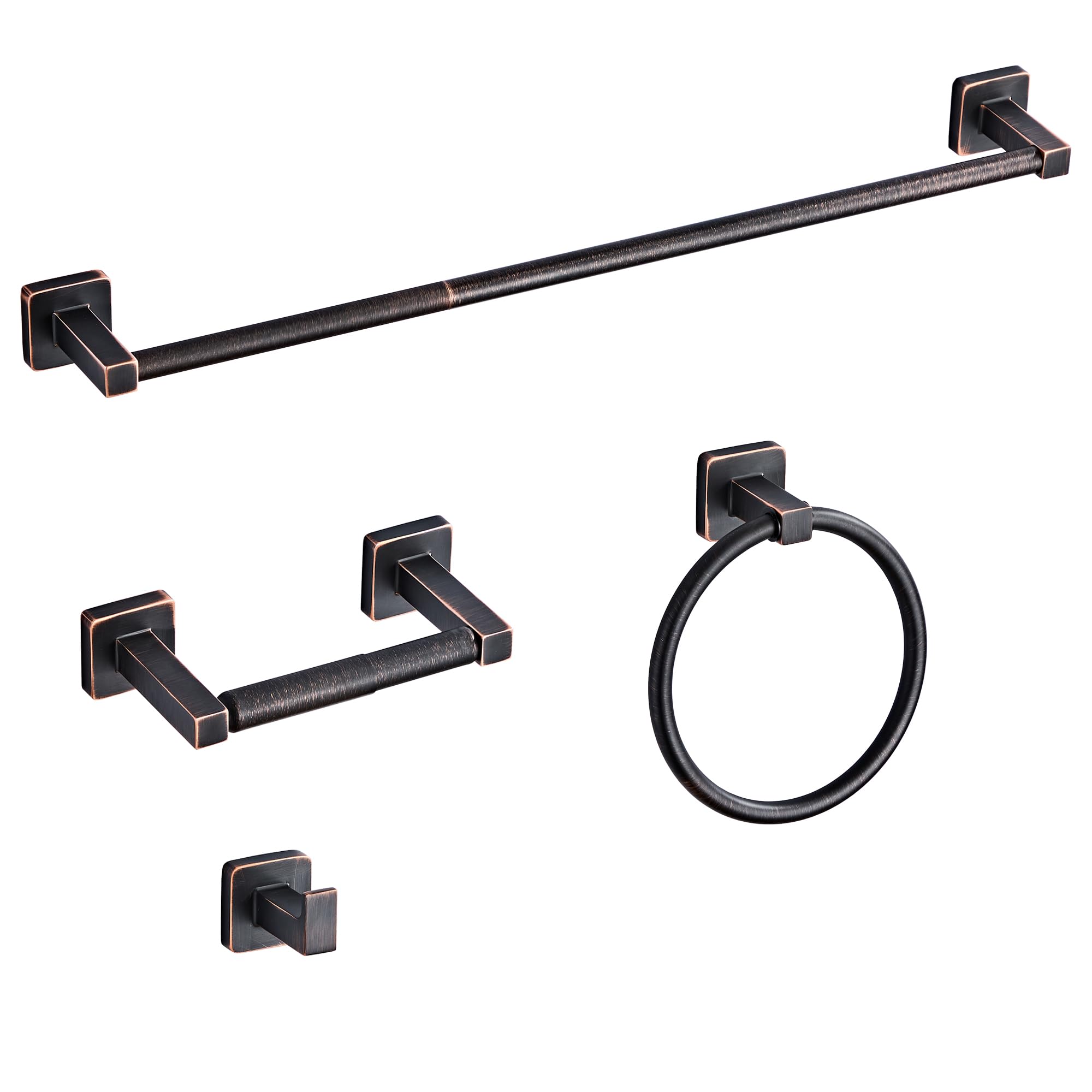 Bluebyrne 4-piece bathroom set in oil-rubbed bronze for durable, cohesive decor