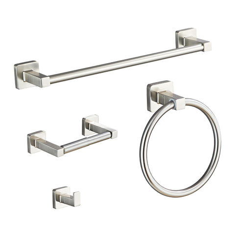 Bluebyrne 16-inch towel bar in brushed nickel, sturdy and rust-resistant for daily use.