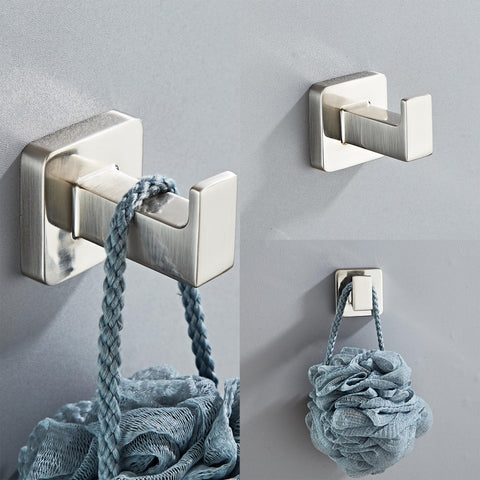 Bluebyrne 4-piece brushed nickel set, organized bathroom in one purchase.