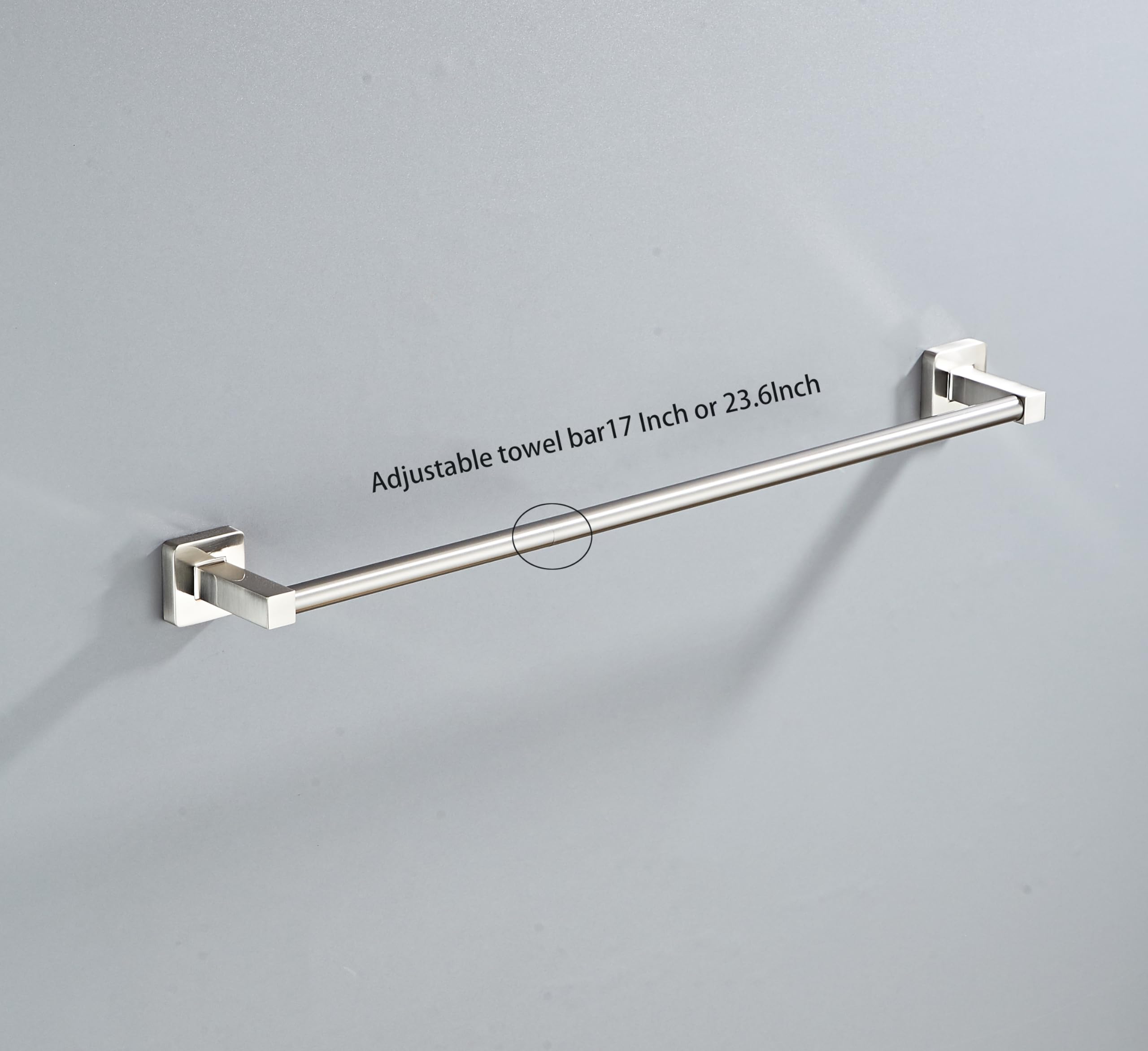 Bluebyrne brushed nickel towel ring adds stylish, quick towel access.